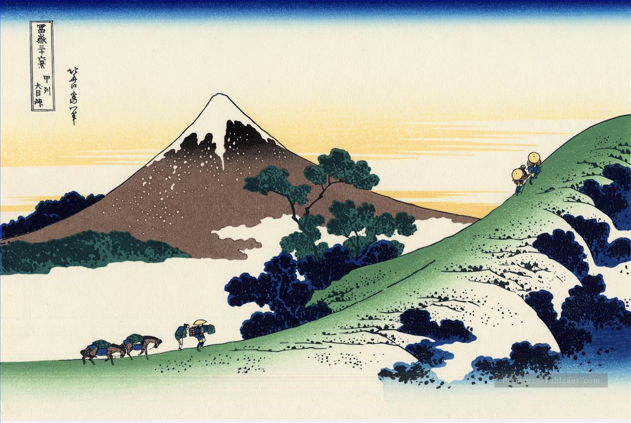 passage inume dans la province de Kai Katsushika Hokusai ukiyoe Peintures à l'huile